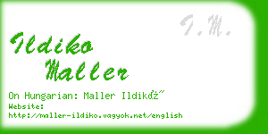 ildiko maller business card